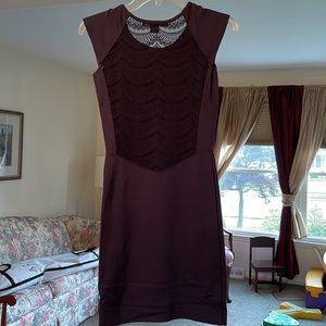 Navy Blue Lace-back dress